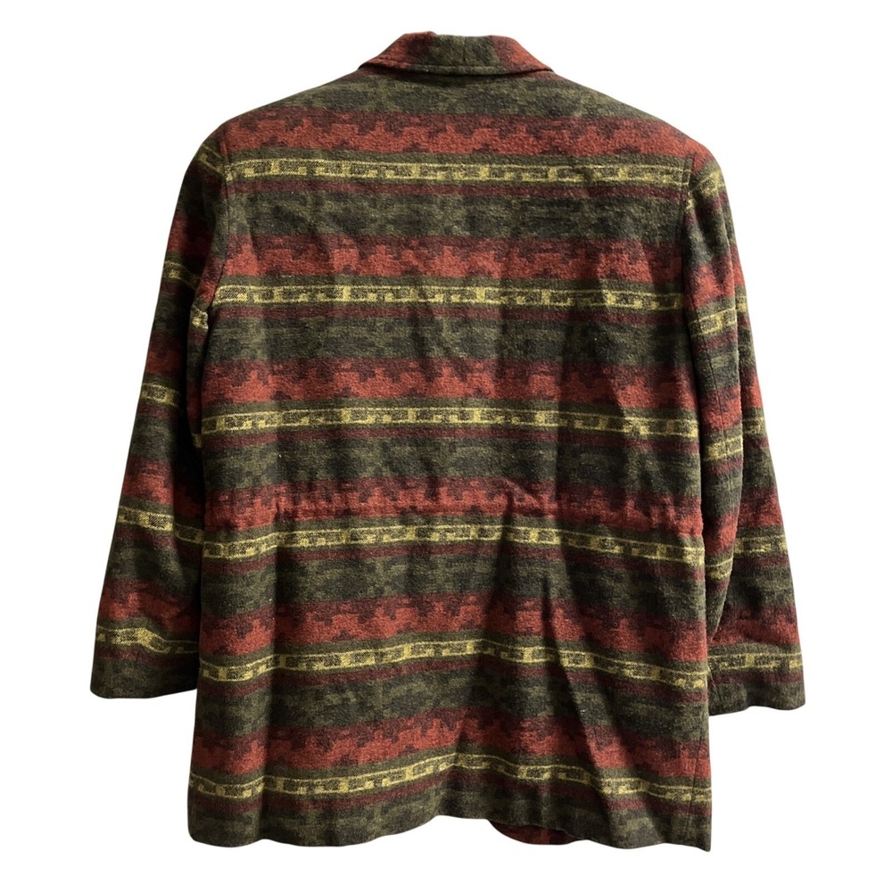 Vintage Gantos Southwestern Blazer Wool Blend Size M Aztec Western Blazer Tribal - Picture 2 of 11